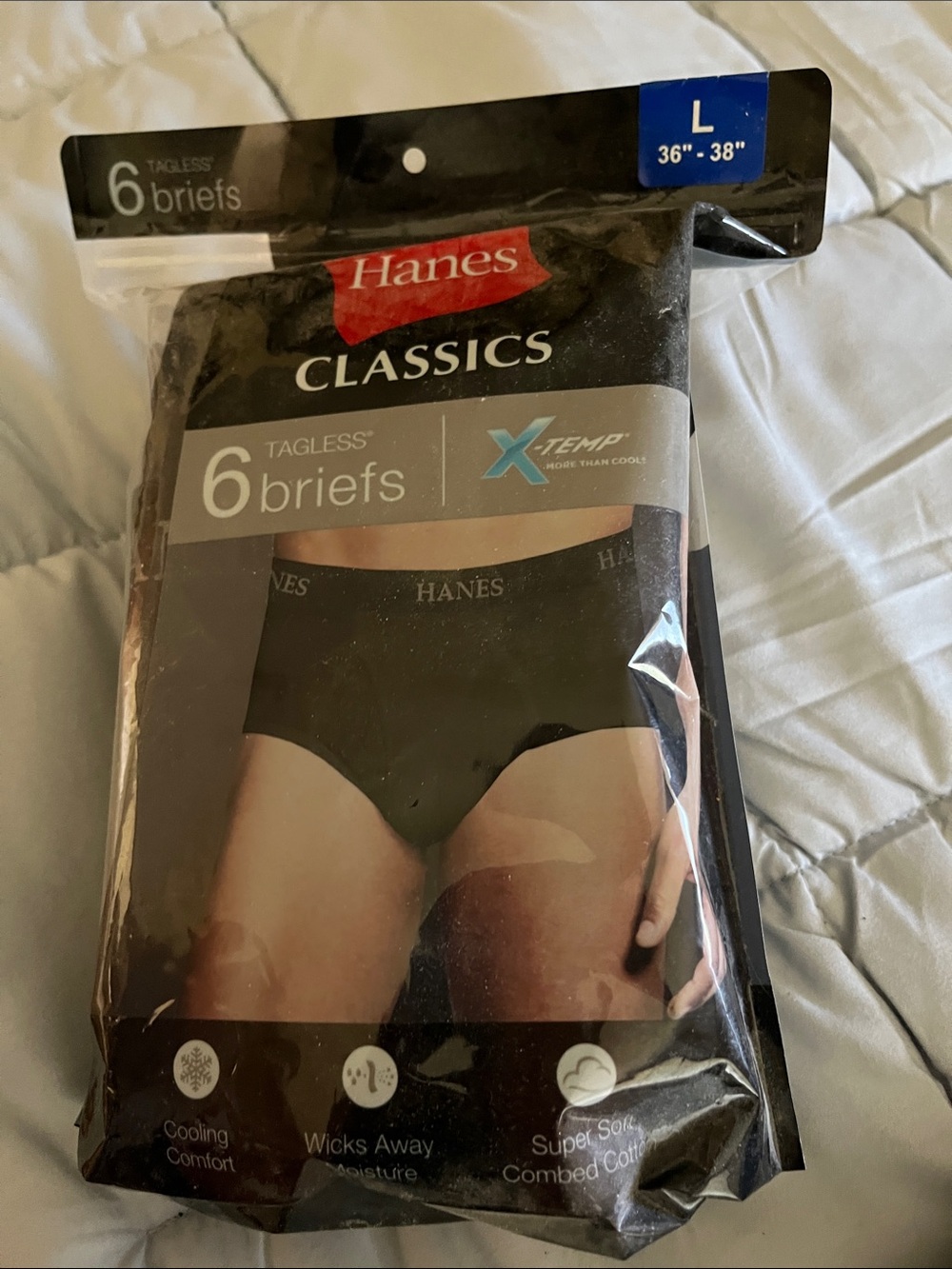 Hanes Black Classics Tagless Briefs - 6 Pack